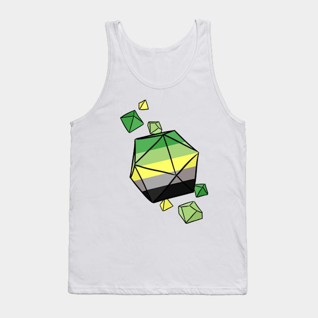 Aro Pride Flag Dice Tank Top by Blizardstar